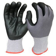 High Grip Oil Proof 15G Nylon Spandex Seamless Micro Foam Flex Nitrile Palm Coated Industrial Safety Work Gloves